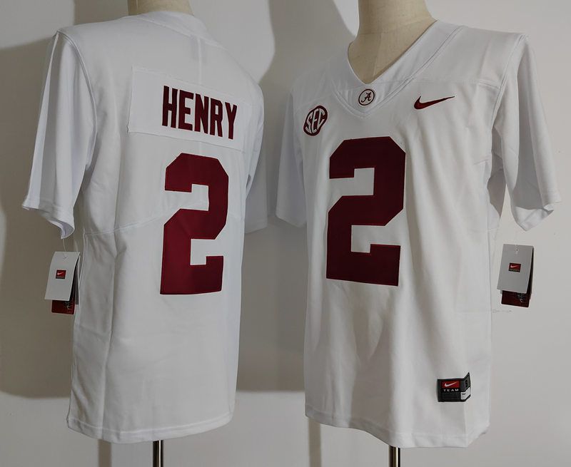 Men Alabama Crimson Tide #2 Henry White 2024 Nike Vapor NCAA Jersey